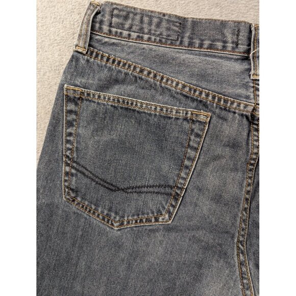 Bullhead Denim Co Jeans Mens 34x30 Gray Washed Slim Fit Zip Fly Straight Leg - Picture 9 of 15